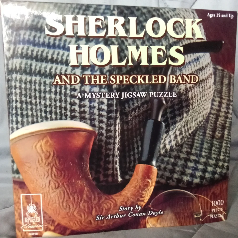 Classic Mystery 1000 Piece Jigsaw Puzzle Sherlock Holmes And the Speckled Band